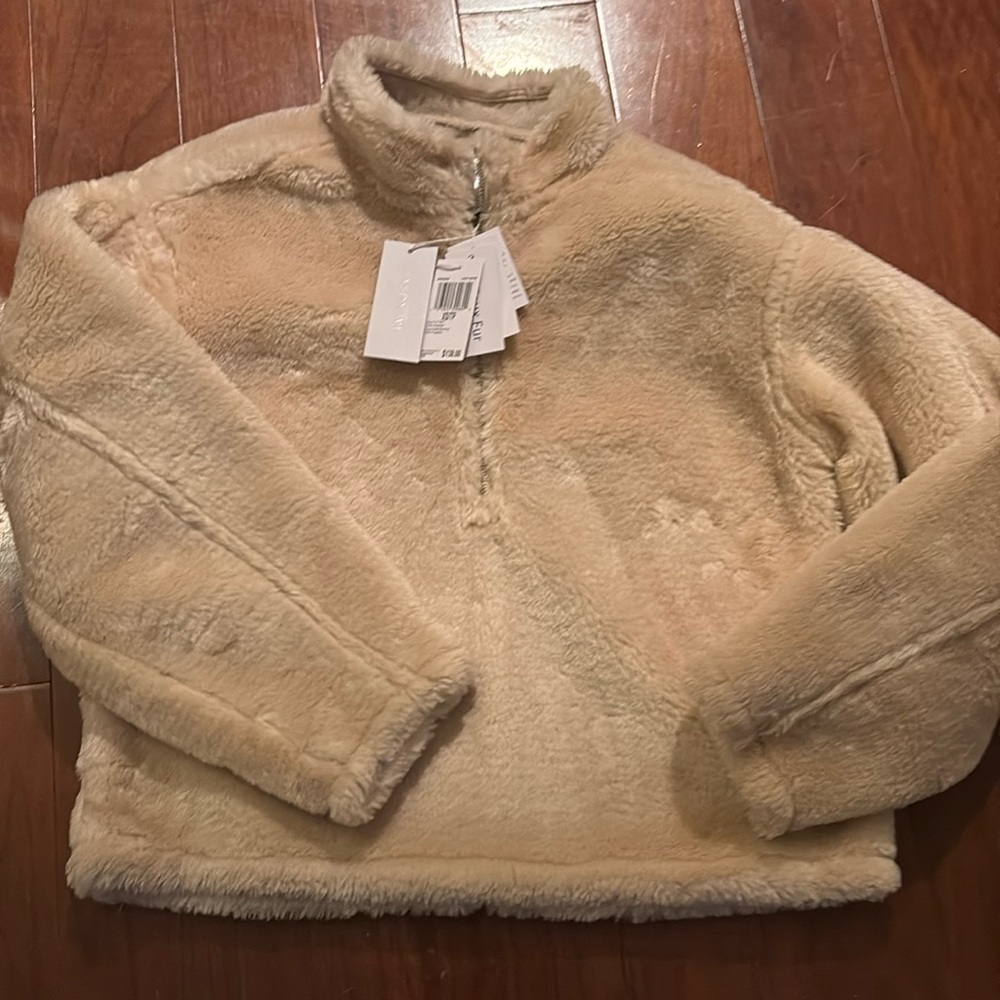 NWT Jason Wu faux fur pullover with 1/4 zip- NFS do not buy
